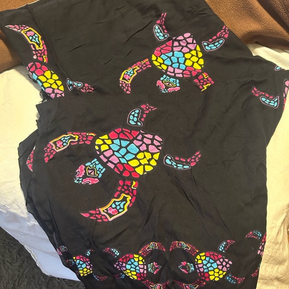 Colorful Turtle Print Women's Sarong Swim Cover-Up - Picture 1 of 2